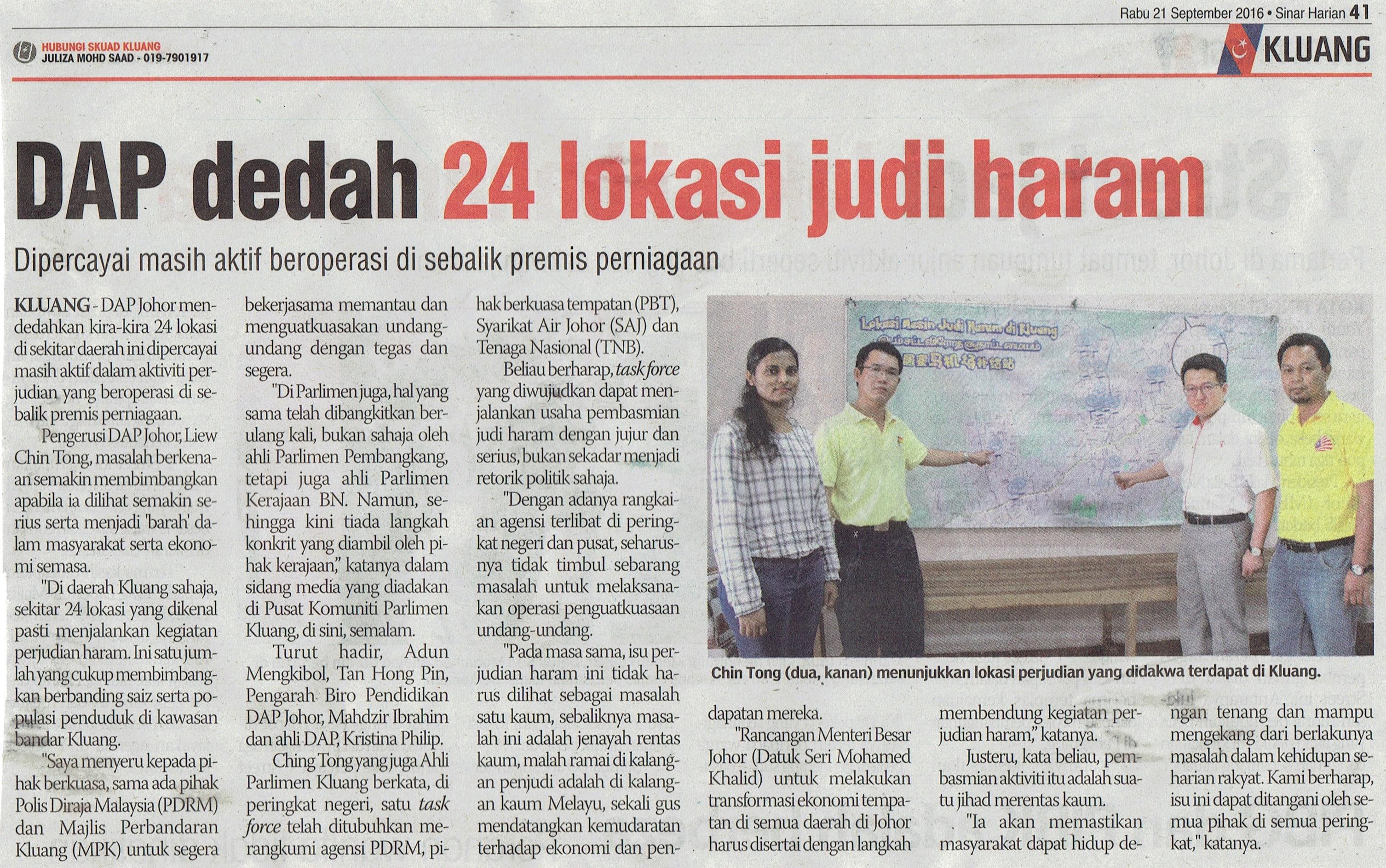 Keratan Akhbar Portal Rasmi Majlis Perbandaran Kluang Mpk