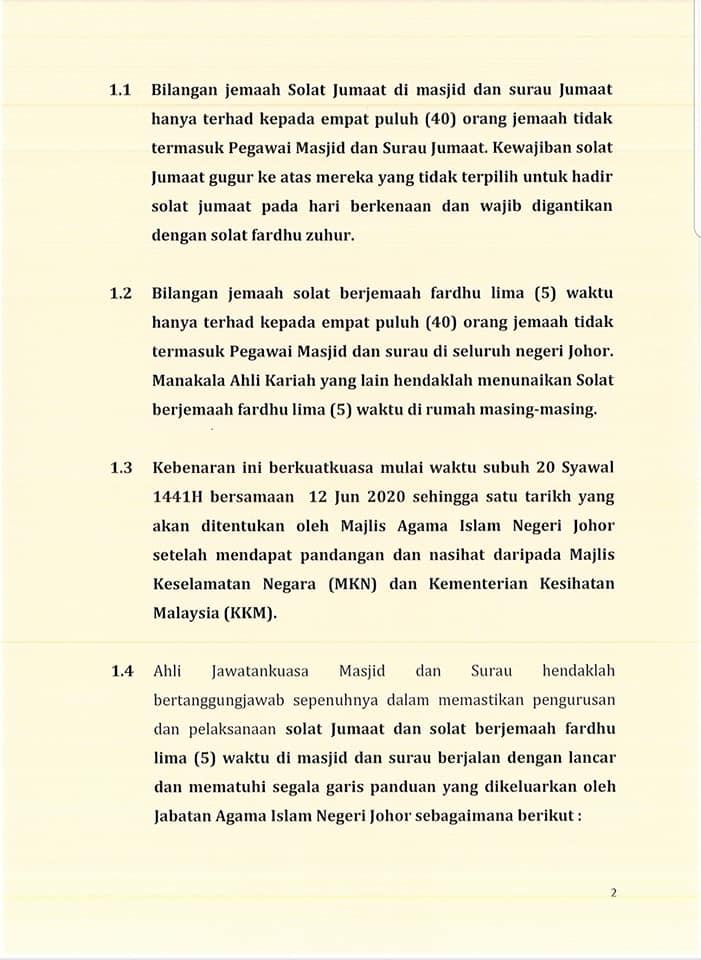 Johor Kebenaran Solat Jumaat Dan Solat Berjemaah Fardhu Lima 5 Waktu Portal Rasmi Majlis Perbandaran Kluang Mpk
