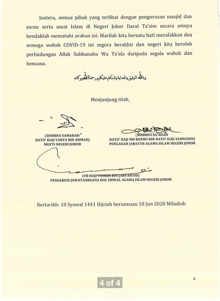 Johor Kebenaran Solat Jumaat Dan Solat Berjemaah Fardhu Lima 5 Waktu Portal Rasmi Majlis Perbandaran Kluang Mpk