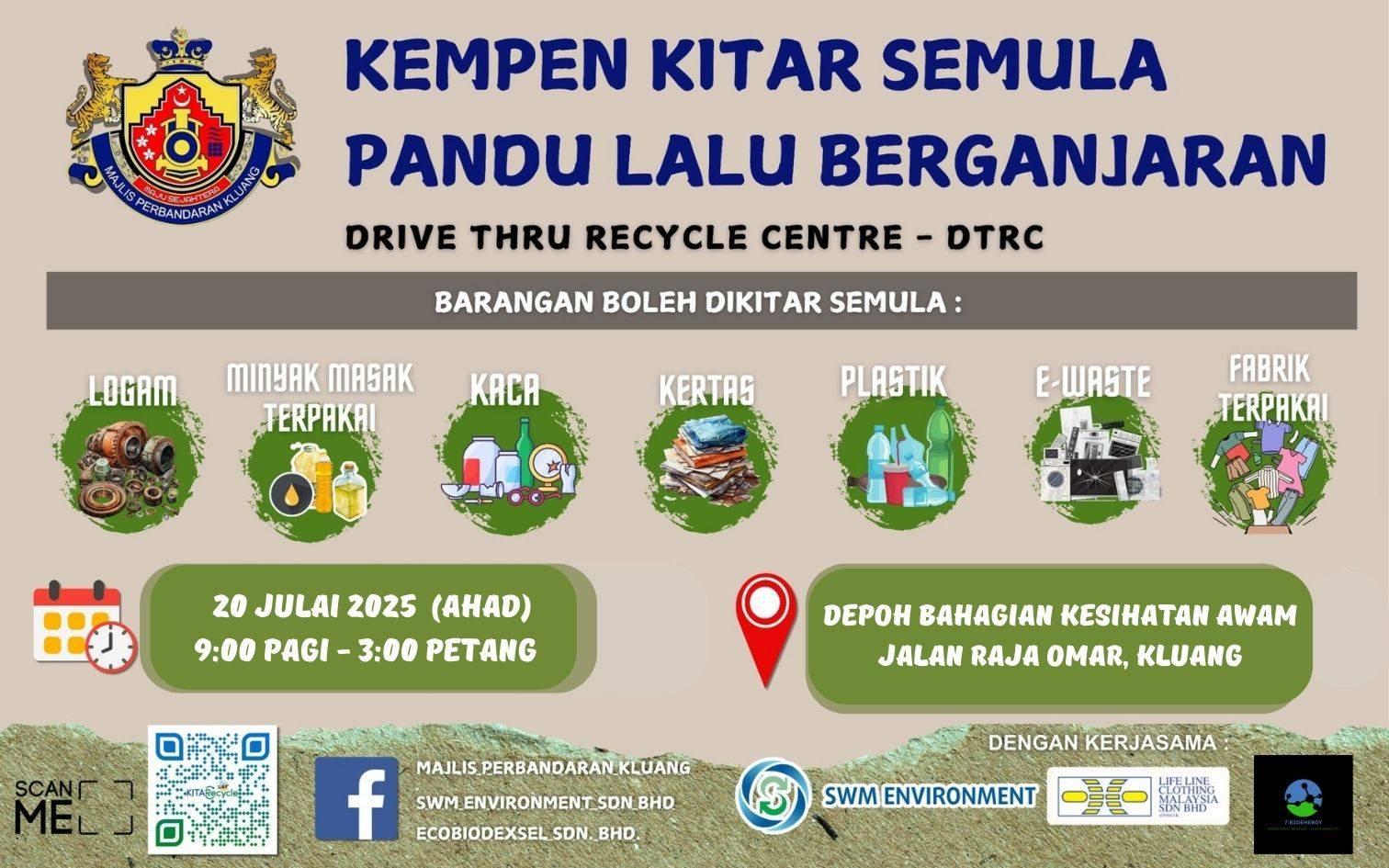 KEMPEN KITAR SEMULA PANDU LALU BERGANJARAN DAN KITAR SEMULA MINYAK MASAK TERPAKAI