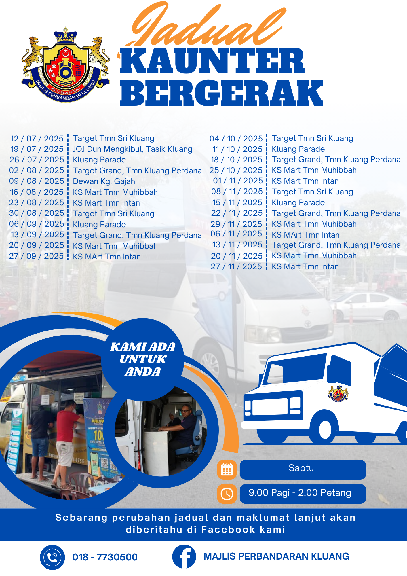 Jadual Kaunter Bergerak