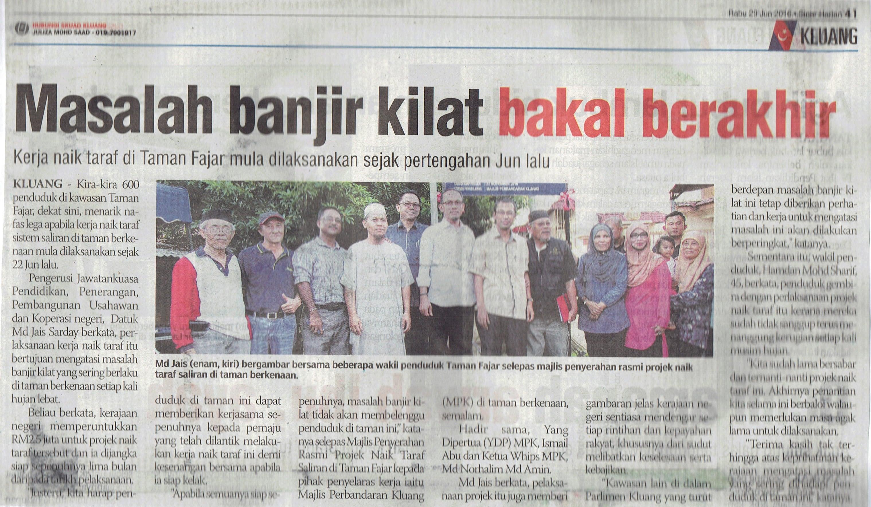 Keratan Akhbar | Portal Rasmi Majlis Perbandaran Kluang (MPK)