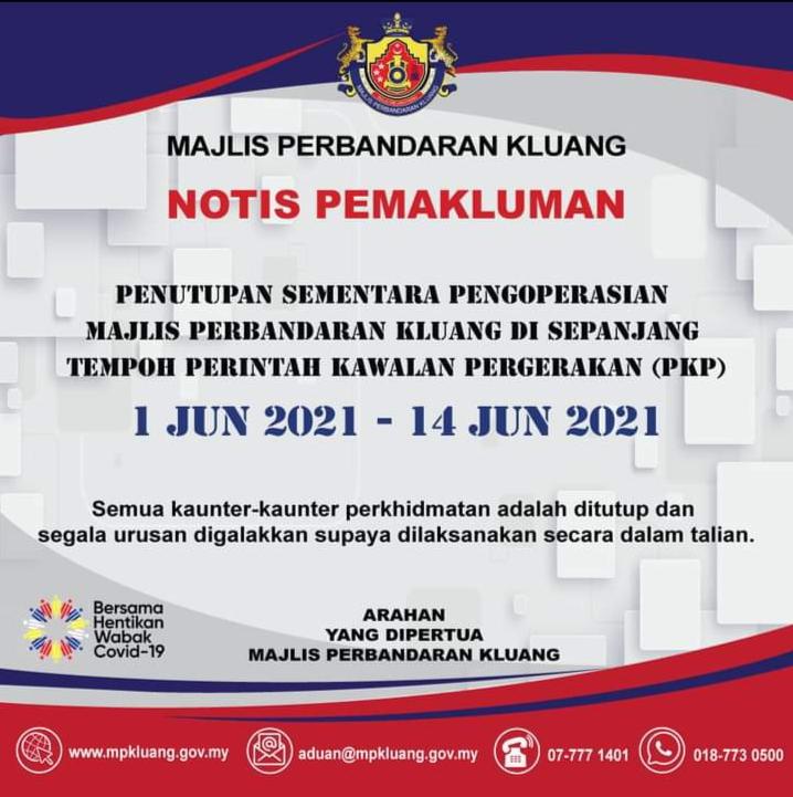 Notis penutupan sementara