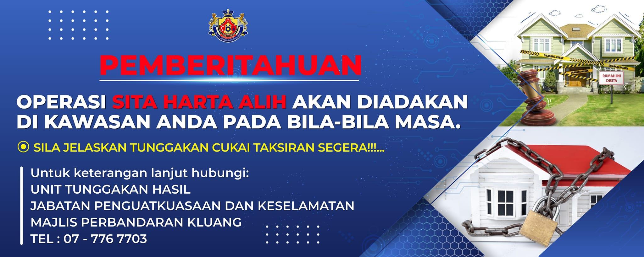 Poster Pemberitahuan Sitaan Harta