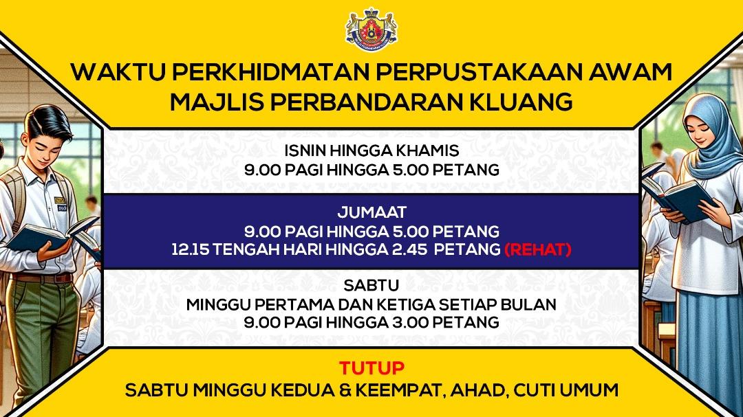 Waktu Perkhidmatan Perpustakaan 2025