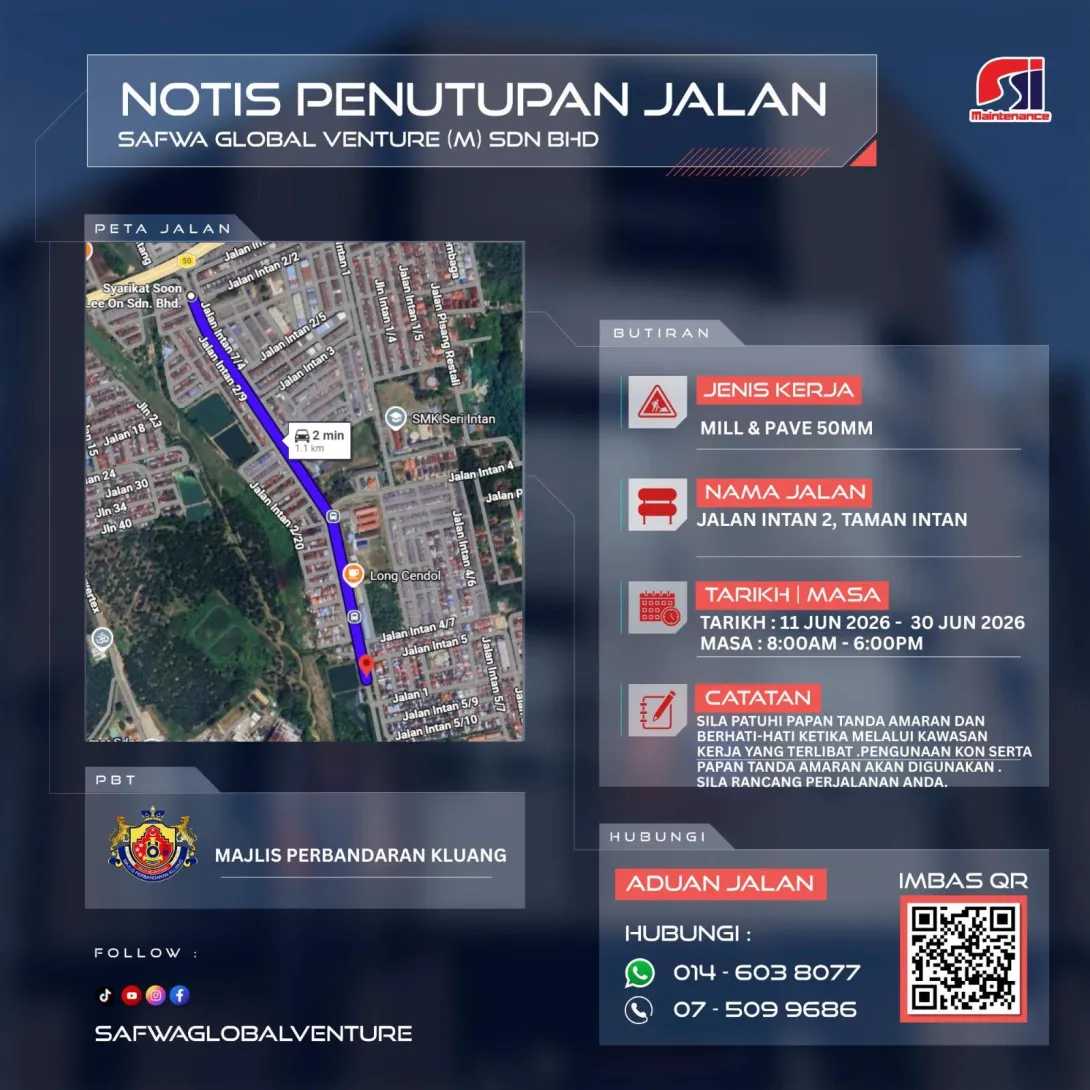 Notis Penutupan Jalan